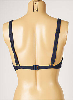 Haut de maillot de bain stretch haut soutien-gorge moulé bleu LIVIA femme