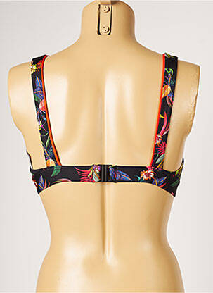 Haut de maillot de bain stretch haut soutien-gorge emboitant noir LIVIA femme