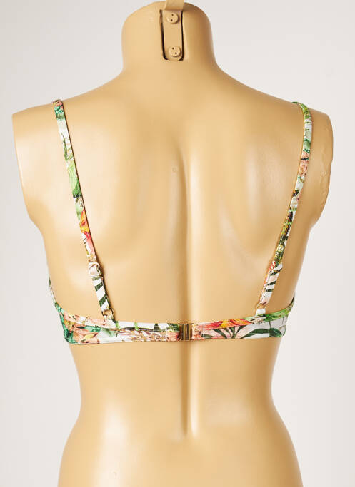Haut de maillot de bain stretch haut soutien-gorge moulé vert LIVIA femme