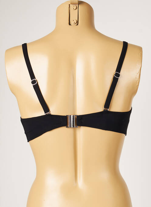 Haut de maillot de bain stretch haut soutien-gorge moulé noir LIVIA femme