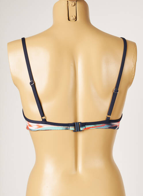 Haut de maillot de bain stretch haut soutien-gorge moulé bleu LIVIA femme