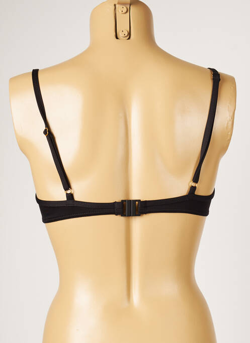 Haut de maillot de bain stretch haut soutien-gorge moulé noir LIVIA femme