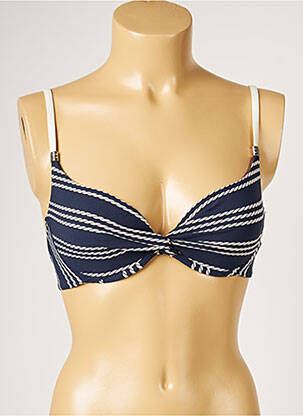 Haut de maillot de bain haut soutien-gorge moulé haut soutien-gorge moulé bleu LIVIA femme