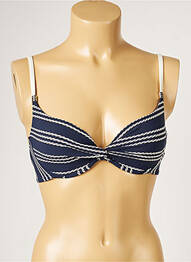 Haut de maillot de bain haut soutien-gorge moulé haut soutien-gorge moulé bleu LIVIA femme