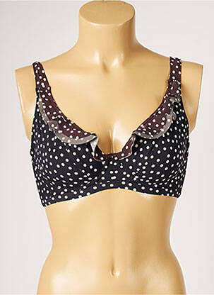 Haut de maillot de bain stretch noir LIVIA femme