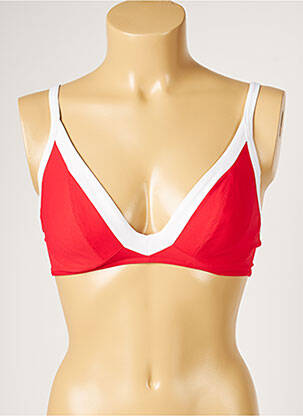 Haut de maillot de bain stretch rouge LIVIA femme