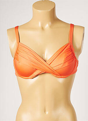 Haut de maillot de bain stretch orange LIVIA femme