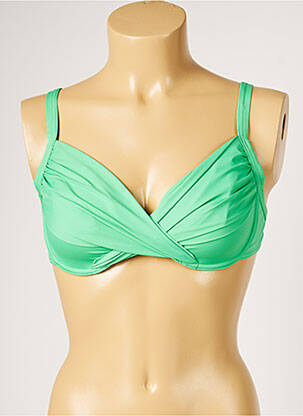Haut de maillot de bain stretch vert LIVIA femme