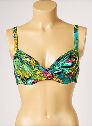 Haut de maillot de bain stretch vert LIVIA femme