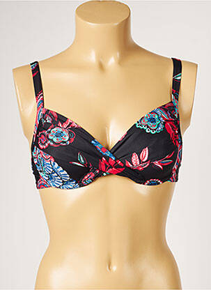 Haut de maillot de bain stretch noir LIVIA femme