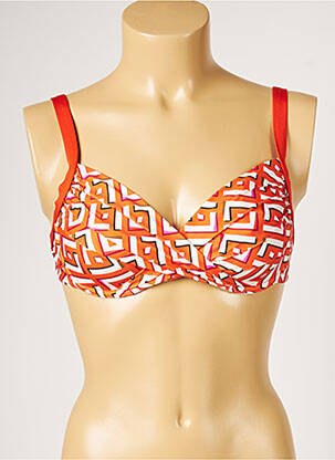 Haut de maillot de bain stretch orange LIVIA femme