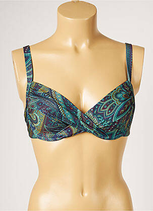 Haut de maillot de bain stretch vert LIVIA femme