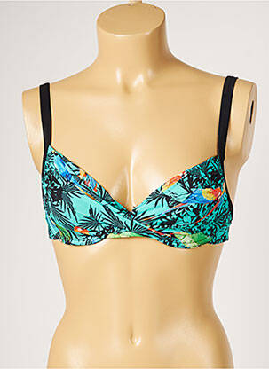 Haut de maillot de bain stretch vert LIVIA femme