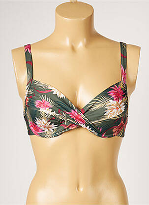Haut de maillot de bain stretch vert LIVIA femme