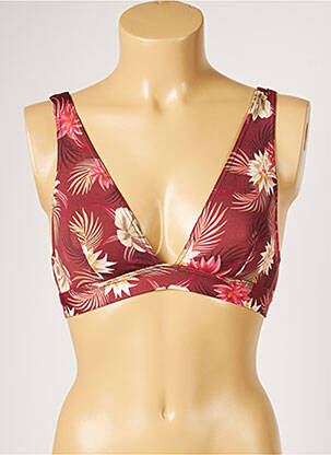 Haut de maillot de bain stretch rouge LIVIA femme