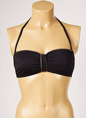 Haut de maillot de bain haut soutien-gorge moulé haut soutien-gorge moulé noir LIVIA femme