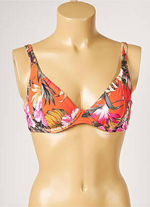 Haut de maillot de bain stretch orange LIVIA femme