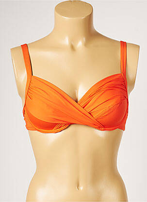 Haut de maillot de bain orange LIVIA pour femme