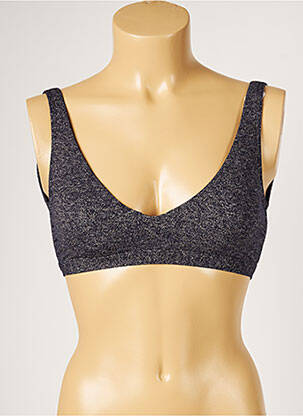 Haut de maillot de bain stretch haut soutien-gorge moulé gris LIVIA femme