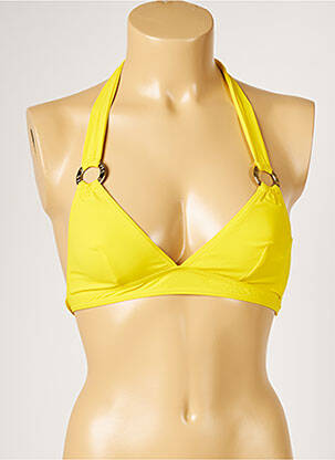 Haut de maillot de bain stretch jaune LIVIA femme