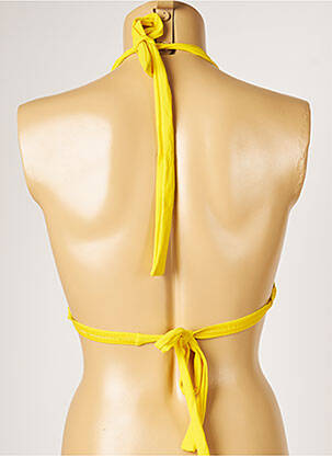 Haut de maillot de bain stretch jaune LIVIA femme
