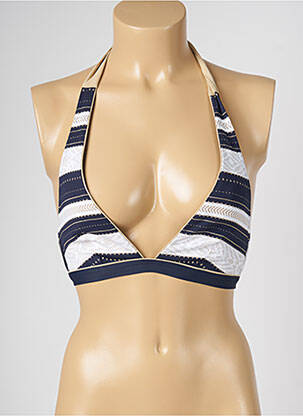 Haut de maillot de bain stretch bleu LIVIA femme