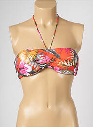 Haut de maillot de bain stretch orange LIVIA femme
