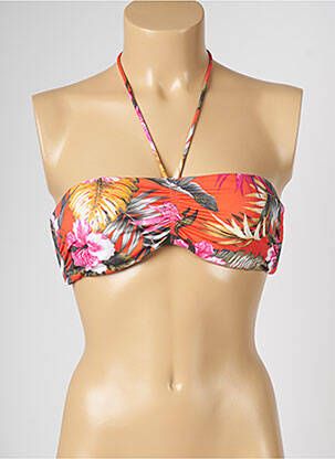 Haut de maillot de bain stretch orange LIVIA femme