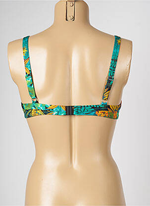 Haut de maillot de bain bretelles élastiquées vert LIVIA femme