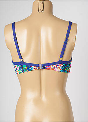 Haut de maillot de bain bretelles élastiquées ajustables bleu LIVIA femme