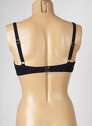 Haut de maillot de bain bretelles élastiquées ajustables noir LIVIA femme
