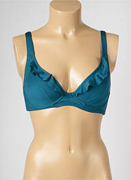 Haut de maillot de bain bretelles élastiquées ajustables bleu LIVIA femme