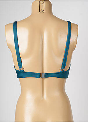 Haut de maillot de bain bretelles élastiquées ajustables bleu LIVIA femme