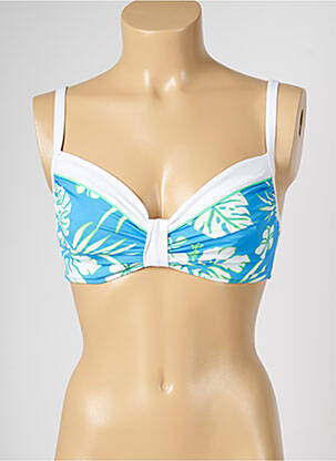 Haut de maillot de bain stretch bleu LIVIA femme