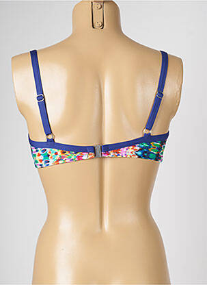 Haut de maillot de bain bretelles élastiquées ajustables bleu LIVIA femme