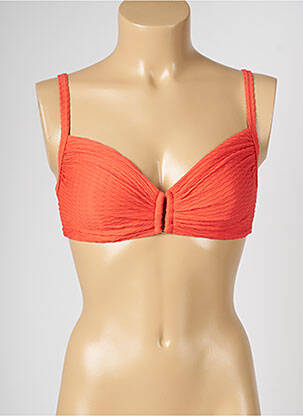 Haut de maillot de bain stretch orange LIVIA femme