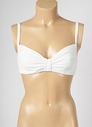 Haut de maillot de bain stretch blanc LIVIA femme