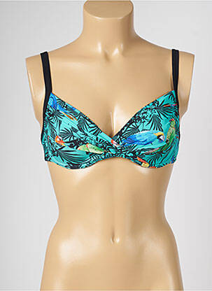 Haut de maillot de bain stretch bleu LIVIA femme