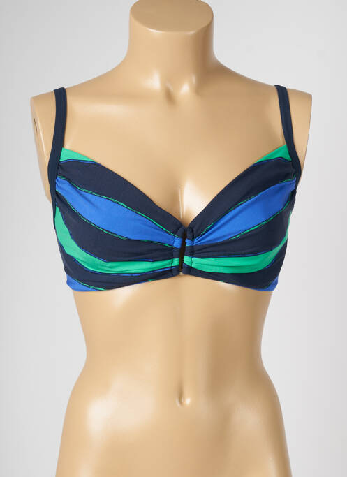 Haut de maillot de bain stretch bleu LIVIA femme