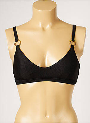 Haut de maillot de bain haut soutien-gorge moulé haut soutien-gorge moulé noir LIVIA femme
