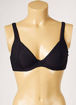 Haut de maillot de bain stretch noir LIVIA femme