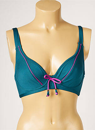 Haut de maillot de bain stretch bleu LIVIA femme