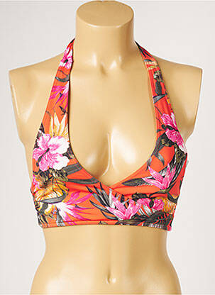 Haut de maillot de bain stretch orange LIVIA femme