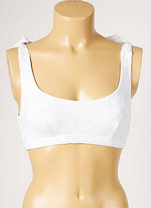 Haut de maillot de bain stretch blanc LIVIA femme