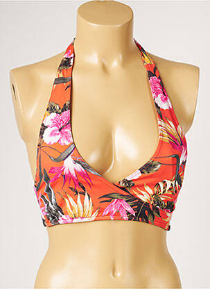 Haut de maillot de bain stretch orange LIVIA femme