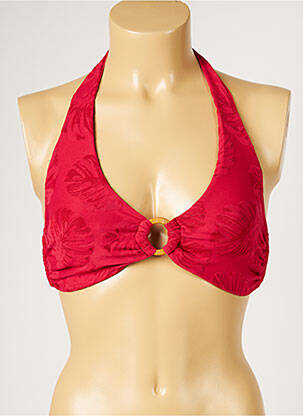 Haut de maillot de bain stretch rouge LIVIA femme