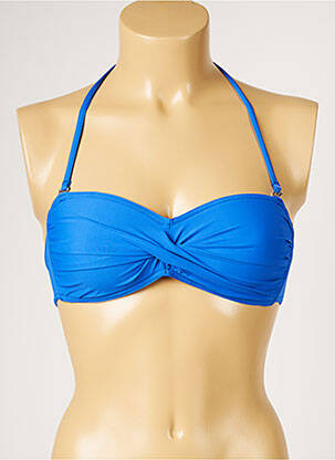 Haut de maillot de bain haut soutien-gorge moulé haut soutien-gorge moulé bleu LIVIA femme