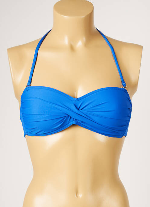 Haut de maillot de bain haut soutien-gorge moulé haut soutien-gorge moulé bleu LIVIA femme