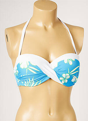 Haut de maillot de bain haut soutien-gorge moulé haut soutien-gorge moulé bleu LIVIA femme