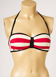 Haut de maillot de bain haut soutien-gorge moulé haut soutien-gorge moulé rouge LIVIA femme